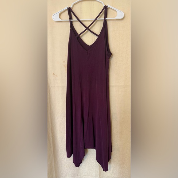 Mudd Dress,Women’s Junior Sz Medium, Red Wine Color, Stretchy Asymmetrical Dress - Picture 2 of 7